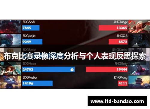 布克比赛录像深度分析与个人表现反思探索
