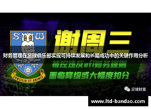 财务管理在足球俱乐部实现可持续发展和长期成功中的关键作用分析