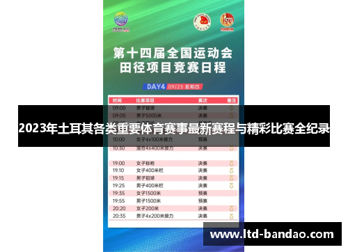 2023年土耳其各类重要体育赛事最新赛程与精彩比赛全纪录 2023年土耳其各类重要体育赛事最新赛程与精彩比赛全纪录